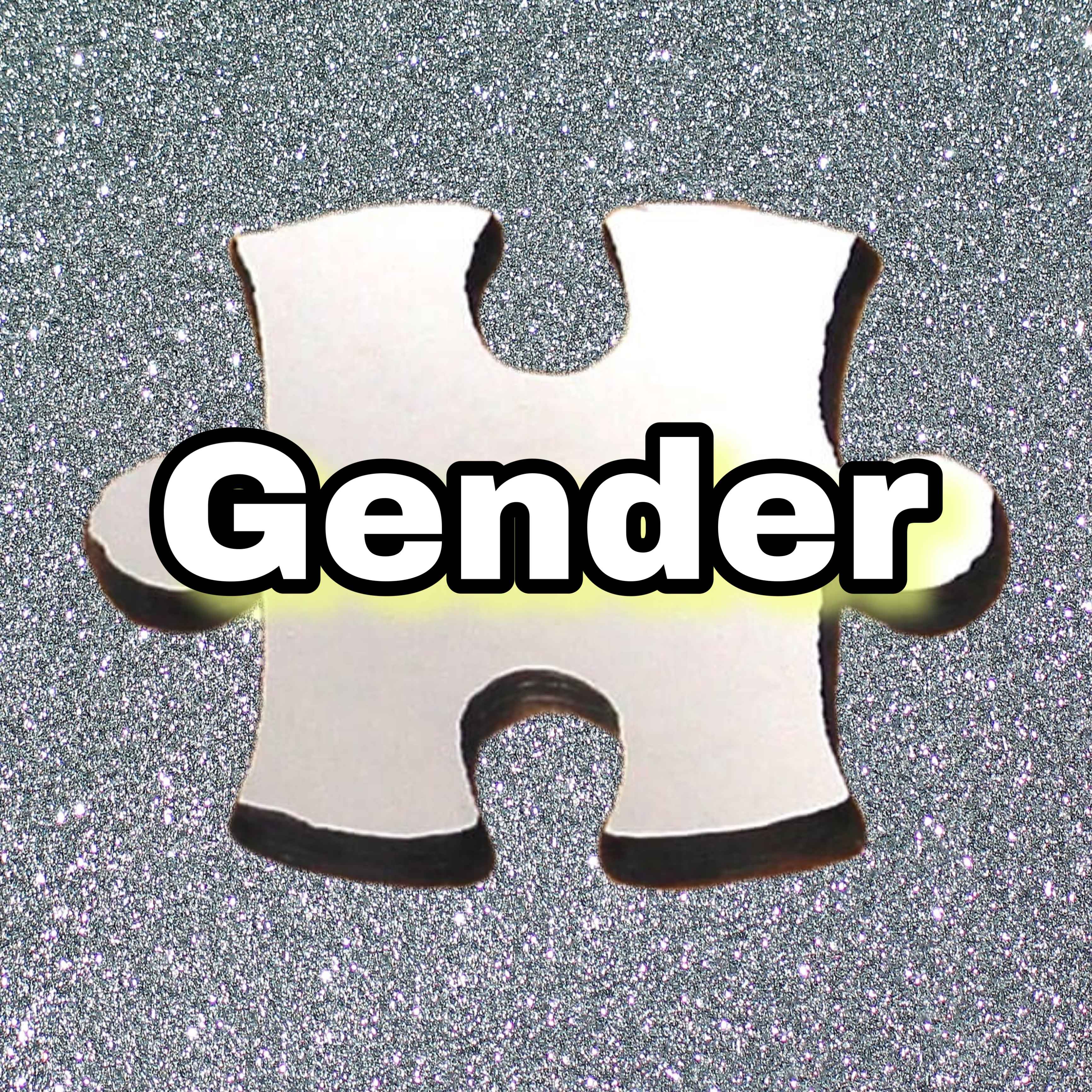 Glittery Gender Puzzle Piece